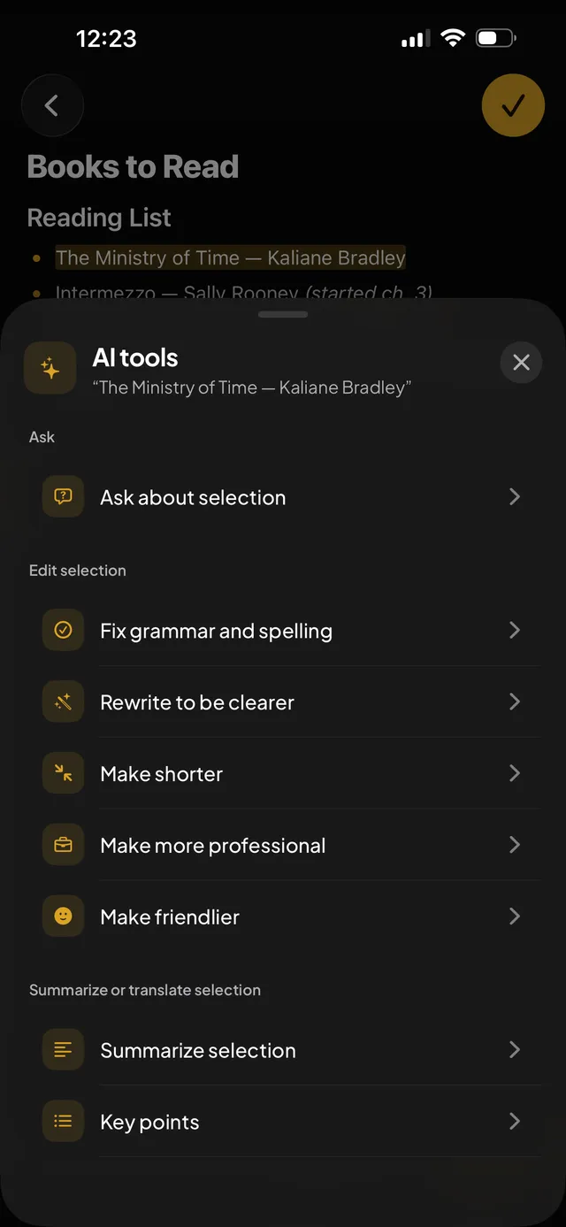 AI Tools — iOS