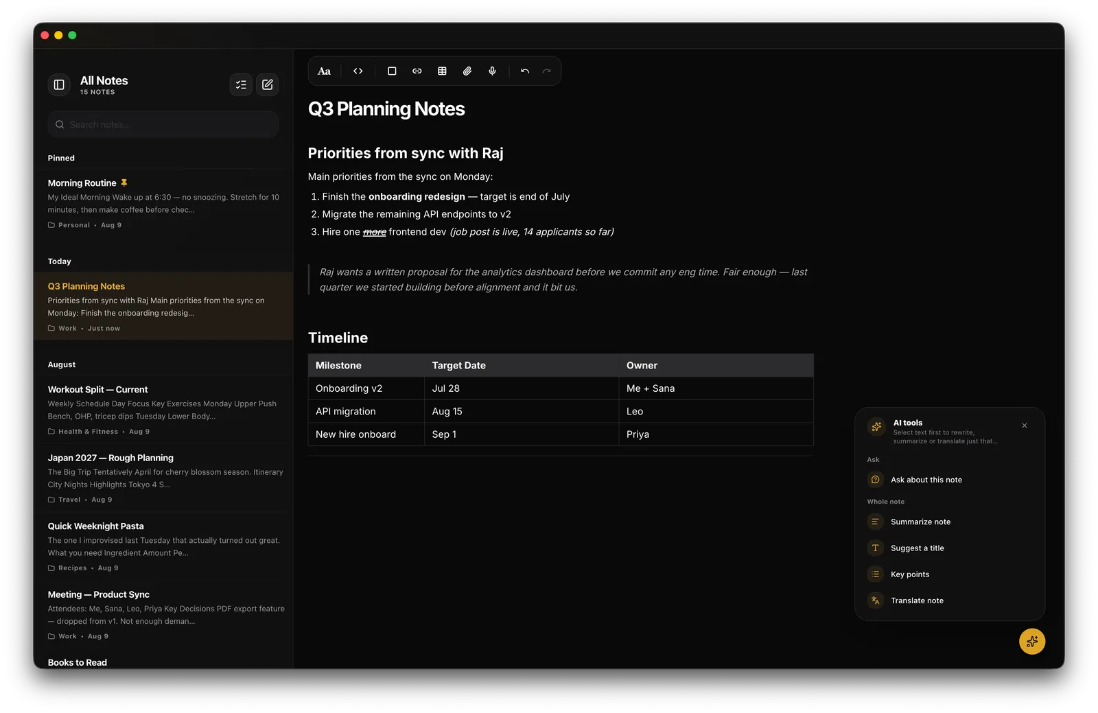 AI Tools — Desktop