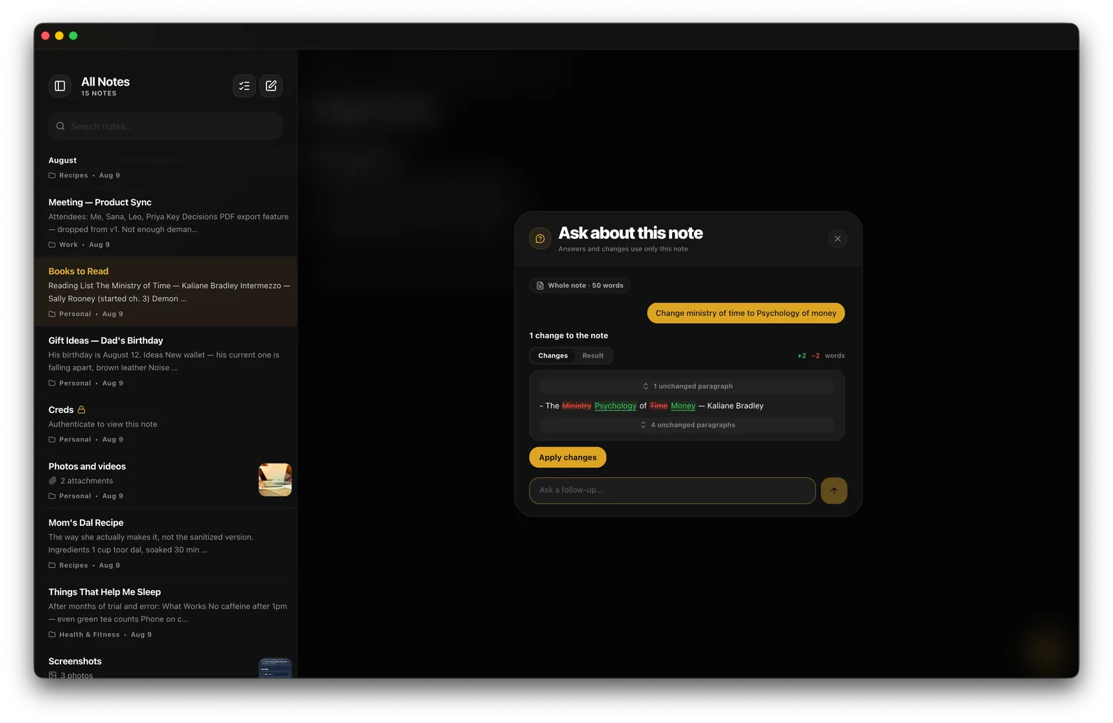Ask AI — Desktop