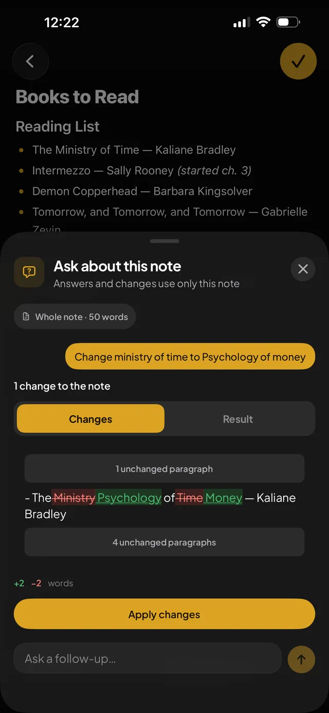 Ask AI — iOS
