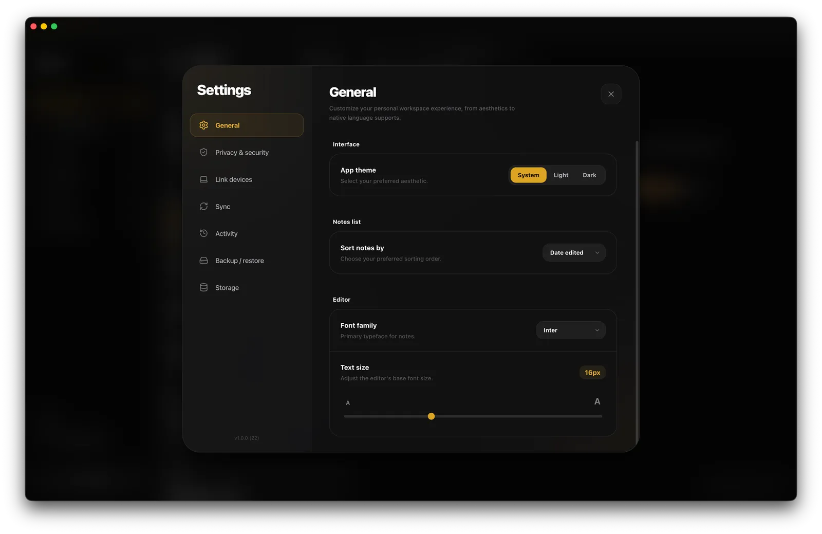 Customization — Desktop