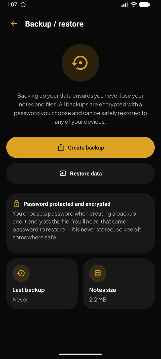 Encrypted Backups — Android