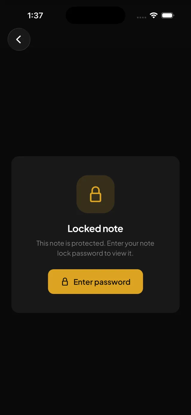 Note Lock — iOS