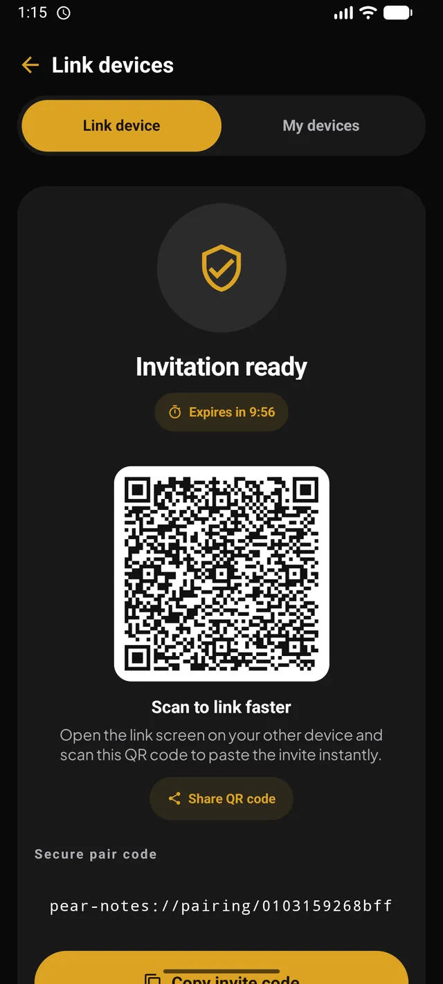 P2P Device Sync — Android