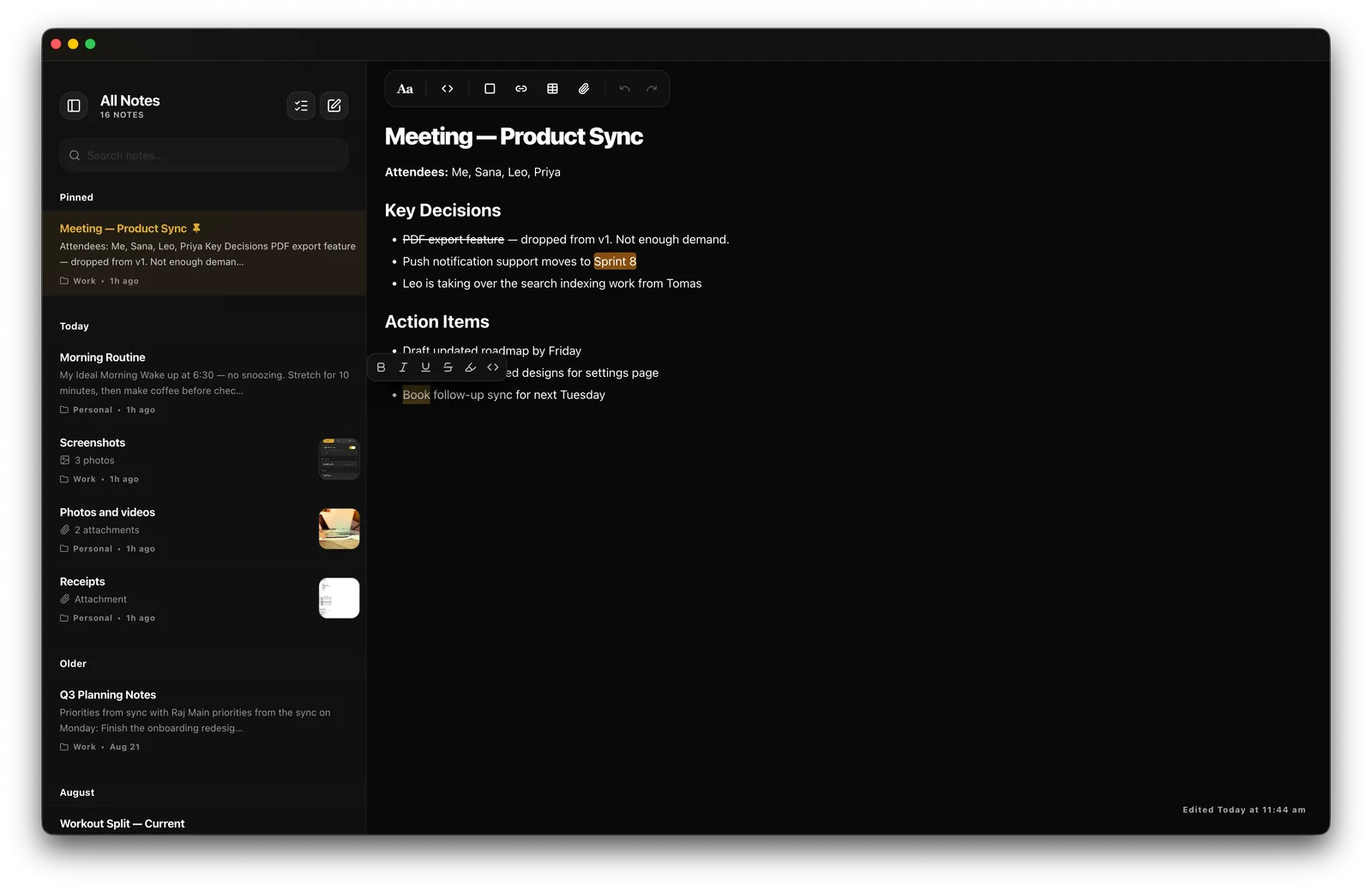 Rich Text Editor — Desktop